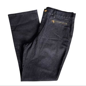 NWOT Ralph Lauren Straight Leg Dark Wash Zipper Jeans Size 14